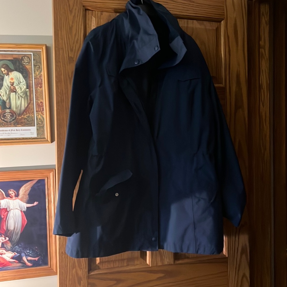 North Face Navy Trench. Coat XXL tall